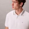 Klassisches Polohemd mit Monogram und Piqué-Einsätzen