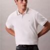 Klassisches Polohemd mit Monogram und Piqué-Einsätzen