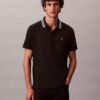 Klassisches Polohemd mit Monogram und Piqué-Einsätzen