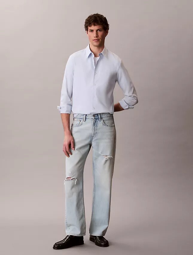 Klassisches Stretch-Hemd mit Knopfleiste Klassisches Stretch-Hemd mit Knopfleiste