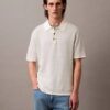Klassisches Sweater-Poloshirt aus Leinenmischung