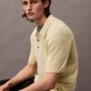 Klassisches Sweater-Poloshirt aus Leinenmischung