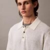 Klassisches Sweater-Poloshirt aus Leinenmischung