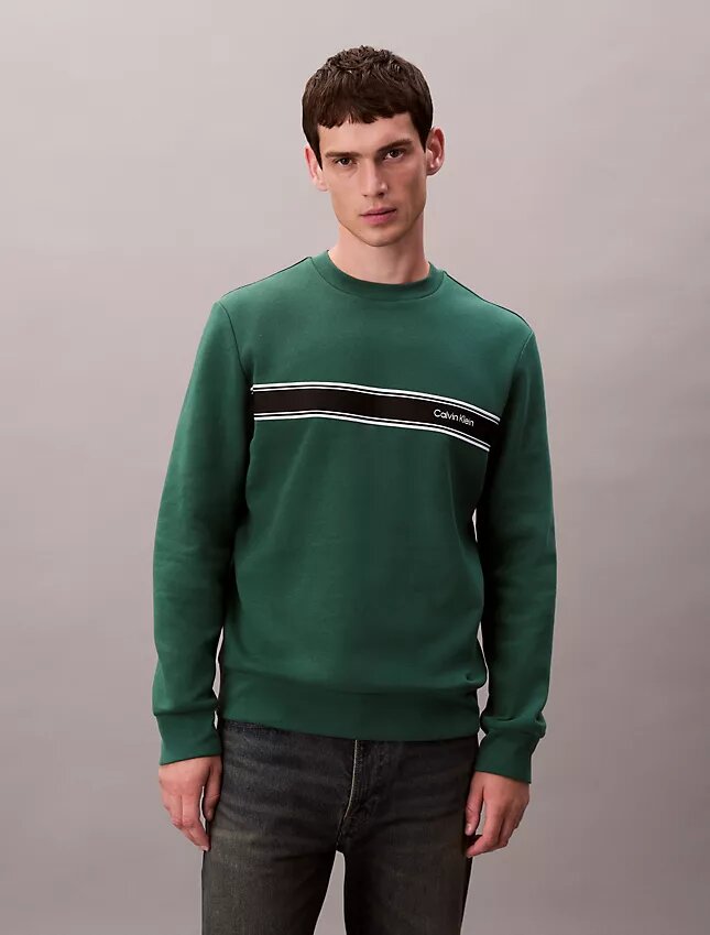 Klassisches Sweatshirt mit Fleece-Streifen Klassisches Sweatshirt mit Fleece-Streifen