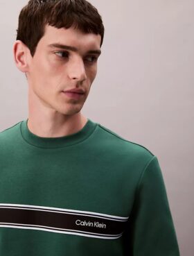 Klassisches Sweatshirt mit Fleece-Streifen