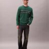 Klassisches Sweatshirt mit Fleece-Streifen Klassisches Sweatshirt mit Fleece-Streifen