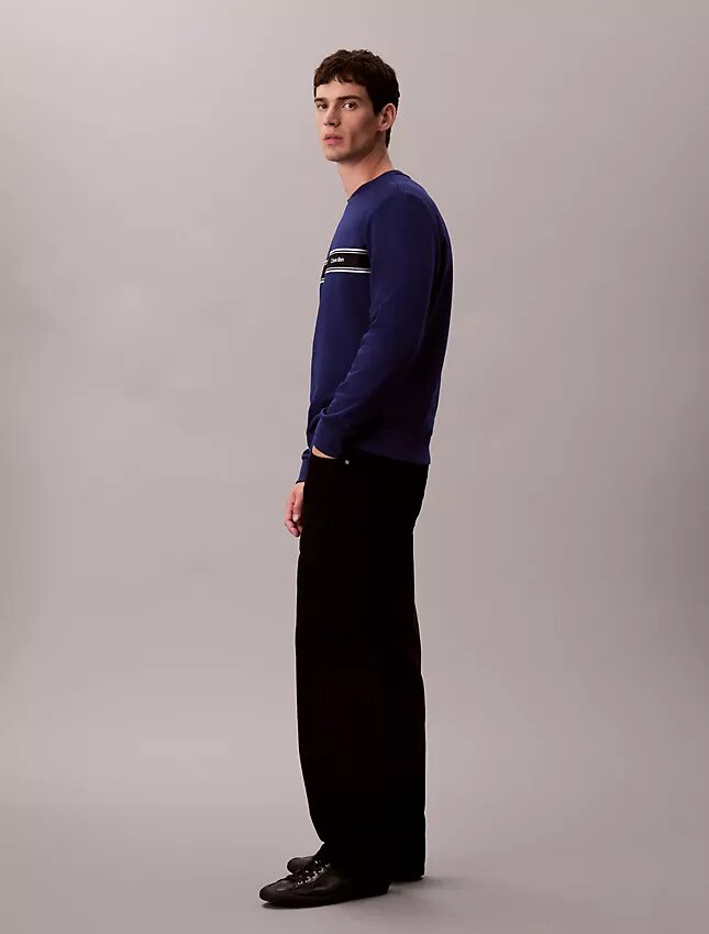 Klassisches Sweatshirt mit Fleece-Streifen Klassisches Sweatshirt mit Fleece-Streifen