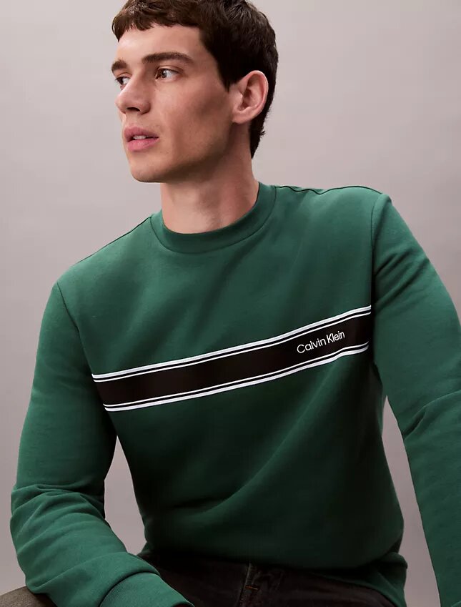 Klassisches Sweatshirt mit Fleece-Streifen Klassisches Sweatshirt mit Fleece-Streifen