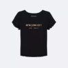 Klassisches T-Shirt für Mädchen mit New York City-Logo Klassisches T-Shirt für Mädchen mit New York City-Logo