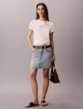 Klassisches T-Shirt mit auffälligem Logo-Aufdruck