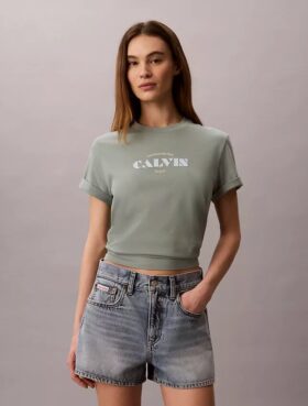 Klassisches T-Shirt mit auffälligem Logo-Aufdruck
