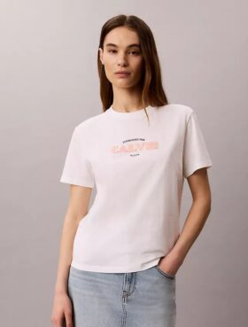 Klassisches T-Shirt mit auffälligem Logo-Aufdruck