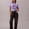 Klassisches T-Shirt mit Blumen-Logo-Grafik Klassisches T-Shirt mit Blumen-Logo-Grafik