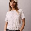 Klassisches T-Shirt mit Blumenprint
