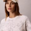 Klassisches T-Shirt mit Blumenprint