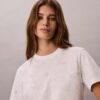 Klassisches T-Shirt mit Blumenprint Klassisches T-Shirt mit Blumenprint