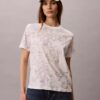 Klassisches T-Shirt mit Blumenprint