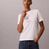 Klassisches T-Shirt mit Blumenprint Klassisches T-Shirt mit Blumenprint