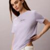 Klassisches T-Shirt mit Calvin-Schriftzug Klassisches T-Shirt mit Calvin-Schriftzug