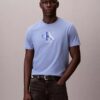 Klassisches T-Shirt mit doppeltem Monogram-Print Klassisches T-Shirt mit doppeltem Monogram-Print