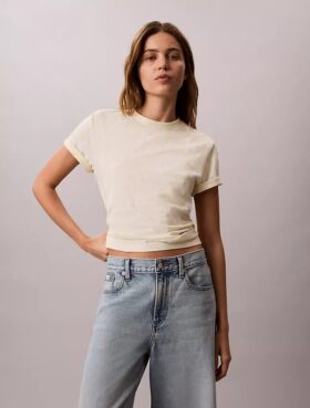 Klassisches T-Shirt mit durchgängigem, verblasstem Monogram