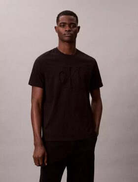 Klassisches T-Shirt mit geprägtem Monogram