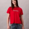 Klassisches T-Shirt mit gesticktem Logo