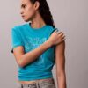 Klassisches T-Shirt mit Glitzer-Logo