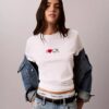 Klassisches T-Shirt mit Herz-Logo