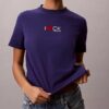 Klassisches T-Shirt mit Herz-Logo