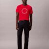 Klassisches T-Shirt mit kreisförmigem Logo