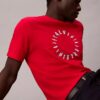 Klassisches T-Shirt mit kreisförmigem Logo