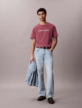 Klassisches T-Shirt mit Logo-Grafik in Kleinbuchstaben