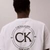 Klassisches T-Shirt mit Logo-Kreis-Grafik Klassisches T-Shirt mit Logo-Kreis-Grafik
