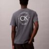 Klassisches T-Shirt mit Logo-Kreis-Grafik Klassisches T-Shirt mit Logo-Kreis-Grafik
