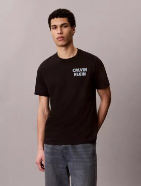 Klassisches T-Shirt mit Retro-Logo-Grafik