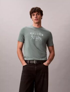 Klassisches T-Shirt mit Schatten-Logo-Grafik