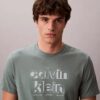 Klassisches T-Shirt mit Schatten-Logo-Grafik Klassisches T-Shirt mit Schatten-Logo-Grafik