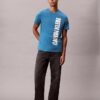 Klassisches T-Shirt mit vertikalem Logo