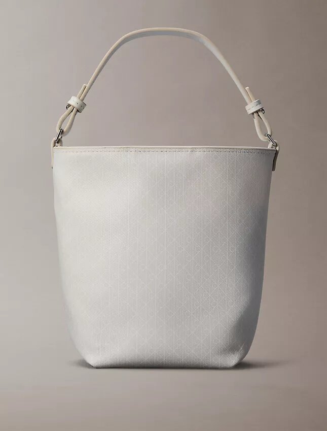 Kleine Beuteltasche mit durchgehendem Emblem-Logo und Beutel Kleine Beuteltasche mit durchgehendem Emblem-Logo und Beutel