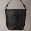 Kleine Beuteltasche mit durchgehendem Emblem-Logo und Beutel Kleine Beuteltasche mit durchgehendem Emblem-Logo und Beutel