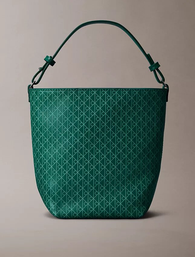 Kleine Beuteltasche mit durchgehendem Emblem-Logo und Beutel Kleine Beuteltasche mit durchgehendem Emblem-Logo und Beutel