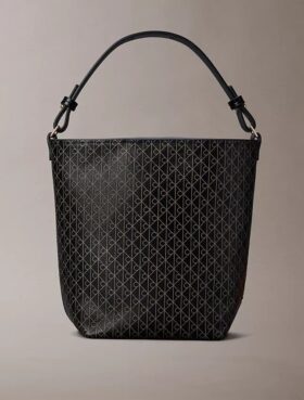 Kleine Beuteltasche mit durchgehendem Emblem-Logo und Beutel