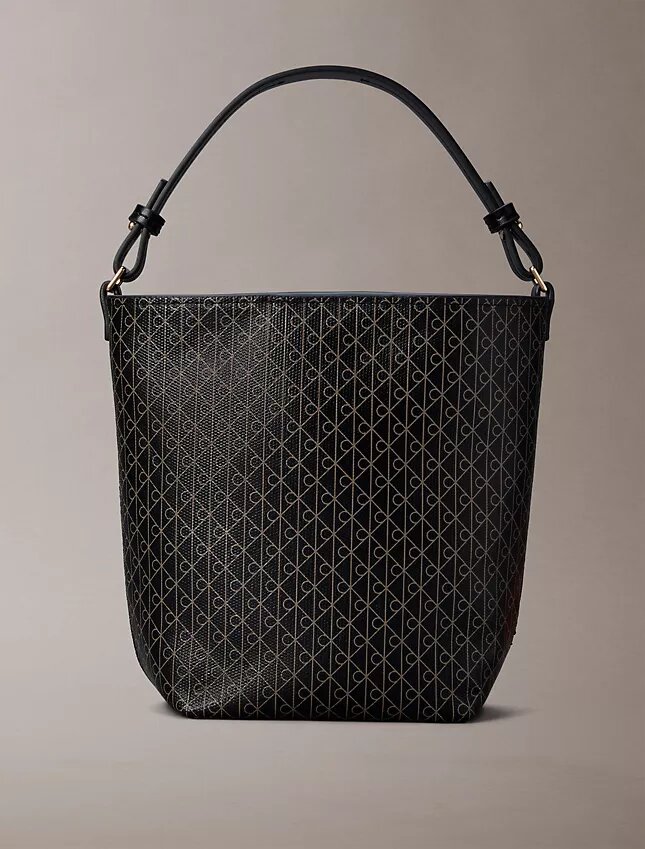 Kleine Beuteltasche mit durchgehendem Emblem-Logo und Beutel Kleine Beuteltasche mit durchgehendem Emblem-Logo und Beutel