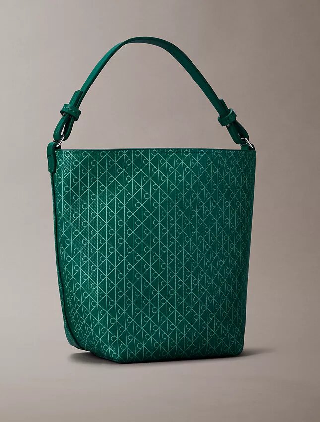 Kleine Beuteltasche mit durchgehendem Emblem-Logo und Beutel Kleine Beuteltasche mit durchgehendem Emblem-Logo und Beutel