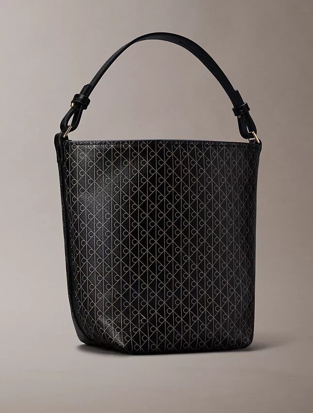 Kleine Beuteltasche mit durchgehendem Emblem-Logo und Beutel Kleine Beuteltasche mit durchgehendem Emblem-Logo und Beutel