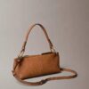 Kleine, lässige, wandelbare Ledertasche