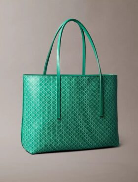 Kleine Tasche mit durchgehendem Emblem-Logo-Print und Beutel