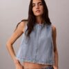 Kürzliches Denim-Oberteil