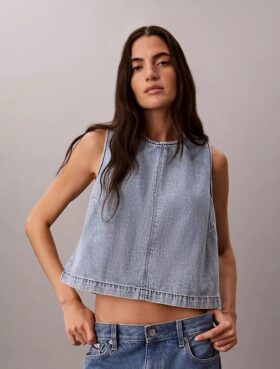 Kürzliches Denim-Oberteil
